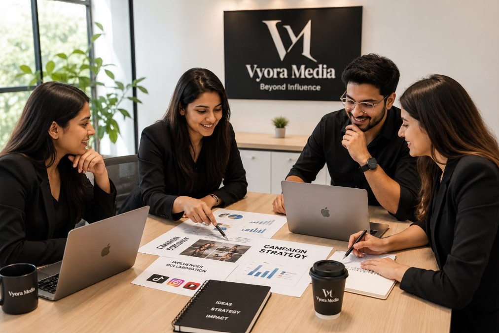 Vyora Media Team collaborating